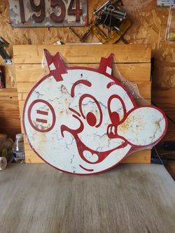 Reddy Kilowatt Cut Out Metal Sign 17"×20"