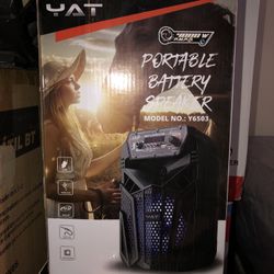 BLUETOOTH SPEAKER SYSTEM PORTABLE- RECHARGEABLE  CHARGING CABLE & AUXILIARY  FM RADIO-USB MUSIC PLAYER & TF CARD HIGH QUALITY SOUND ! ( NEW IN BOX )