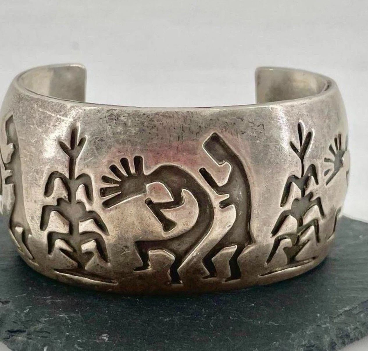 FREE SHIPPING! Kokopelli 925 Silver Southwest Bracelet Lot#303