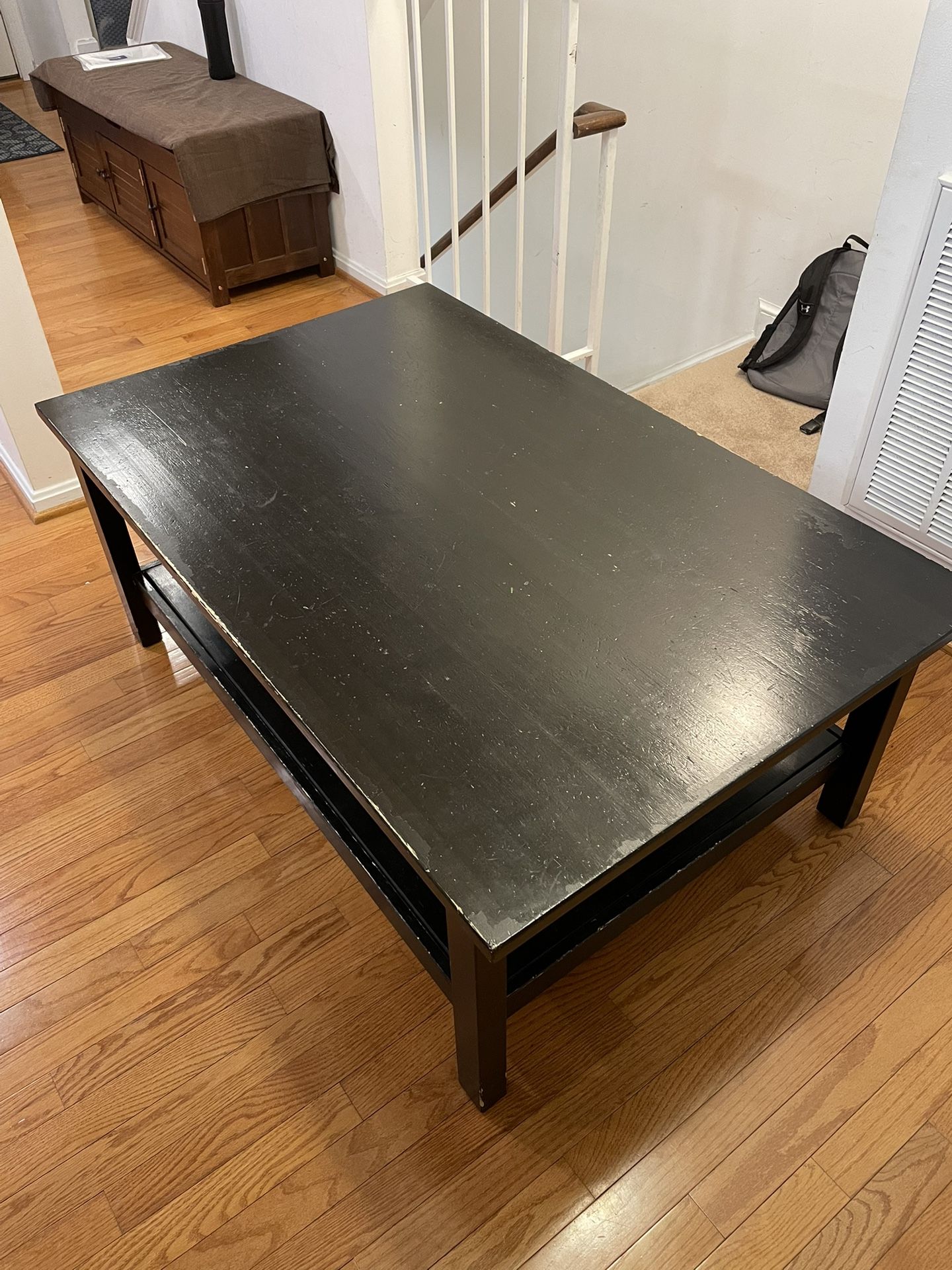 Free IKEA Solid Wood Coffee Table – Brown/Black (46x29x18)