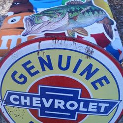 Large Big Metal Fish Sign or Big Chevy Sign!