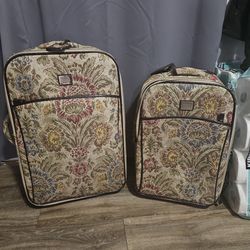 Vintage Liz Claiborne Matching Luggage Set (2 Pieces)