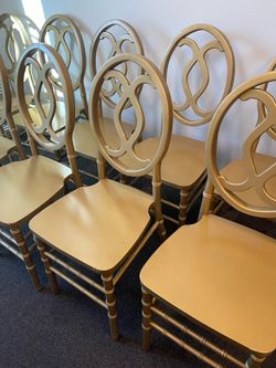 Bundle of 6 New Chairs  Ballroom wood Stack Chairs – Gold | Commercial Grade (6 Available)  New ballroom stack chairs, perfect for dining rooms, event