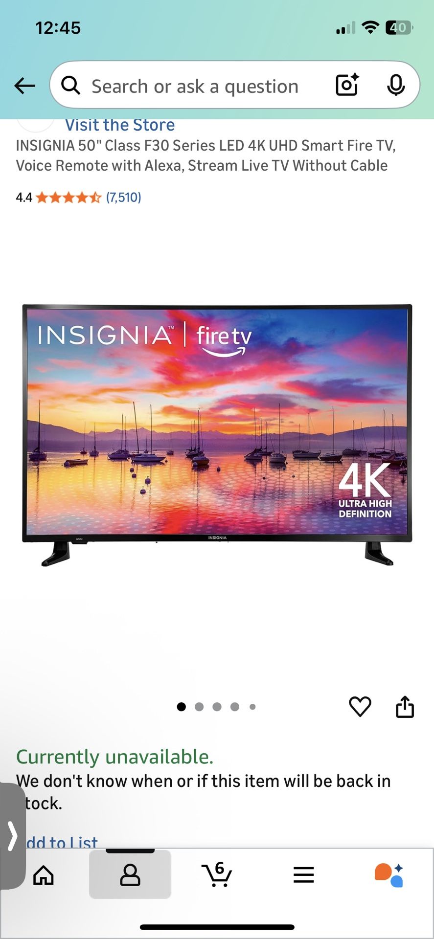 INSIGNIA 50" Class F30 Series LED 4K UHD Smart Fire TV, Voice Remote with Alexa, Stream Live TV Without Cable