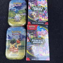 Pokemon Perfect Order Booster Bundles + Tins (Sealed)
