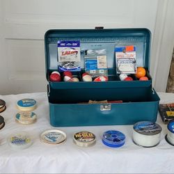 Fishing  Metal Tackle Box, Plus Contents 