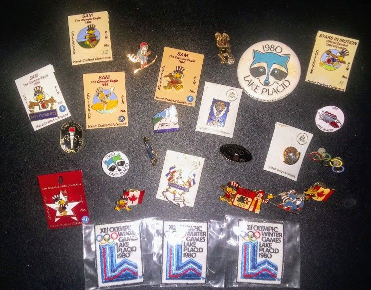 Olympic Pins 1980, 1984 And Patches $5 Each