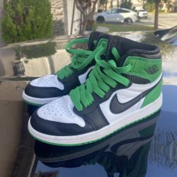 Kids Jordan 1 OG High Lucky Green 13.5C