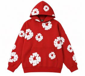 Denim Tears Cotton Wreath Hoodie Red