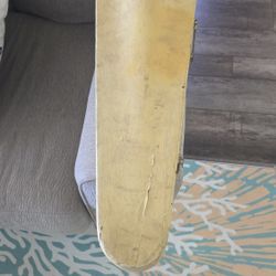 Antique Wooden Fiddle With Bow And Wooden Coffin Case 