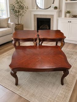 Bernhardt 3-Piece Traditional Wood Coffee and End Table Set
