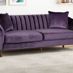 Contemporary Velvet Sofa 