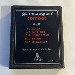 Combat Atari 2600 Retro Gaming Cartridge CX2601 Tested
