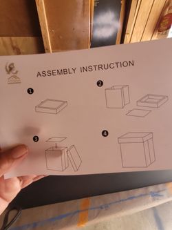Folding  Storage Ottoman