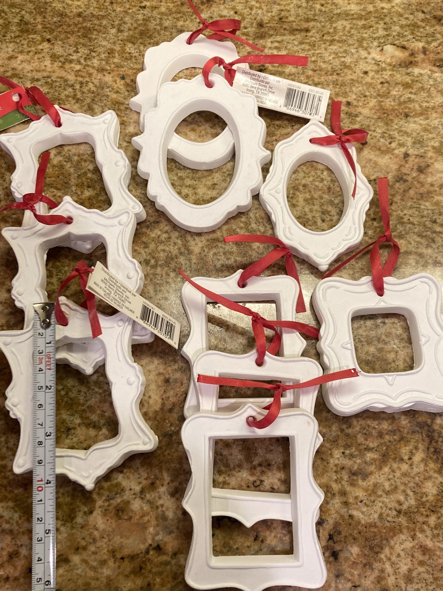 Plaster Photo Ornament 