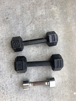 3/8/10 pound dumbbells