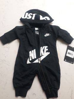 Nike Black Onesie With Hood