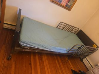 Electric Hospital Bed with Mattress and Rails