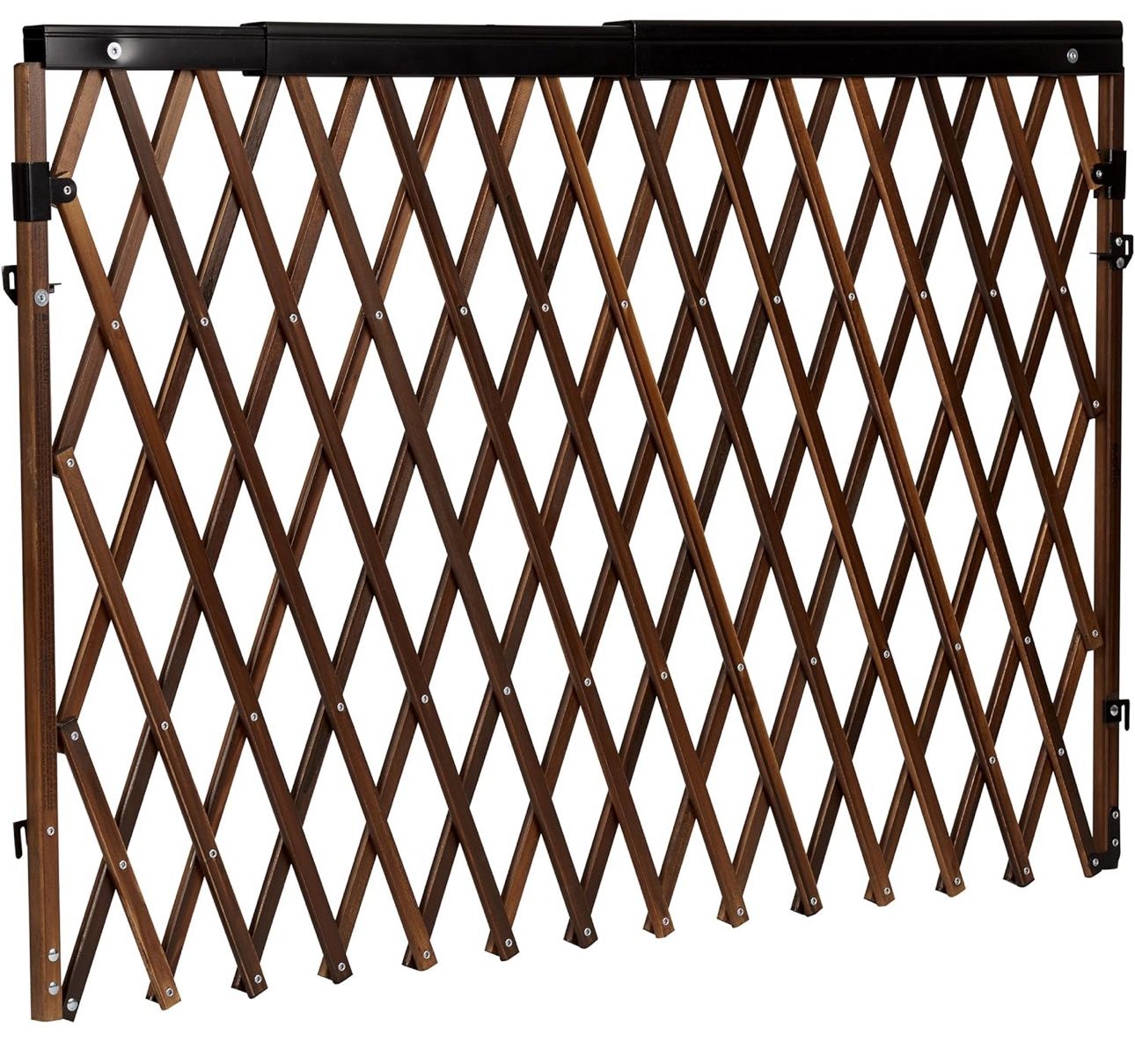 Evenflo Expansion Walk-Thru Room Divider Baby Gate (Farmhouse Collection) Brown