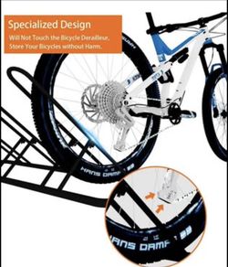 New in box Black Metal 4-Bike Floor Rack