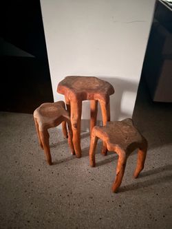 Teak end table / plant stand