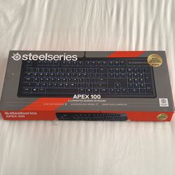 Like new- steel series apex 100 gaming wired keyboard