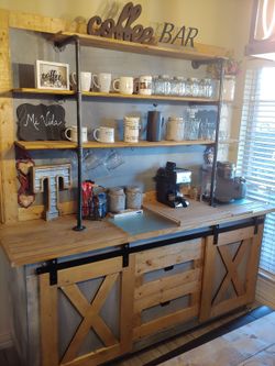 Original Custom Made Handcrafted Modern Rustic Farmhouse Bar