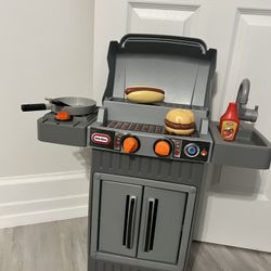 Little Tikes Cook 'n Grow  BBQ Grill Playset, Gray, for Kids