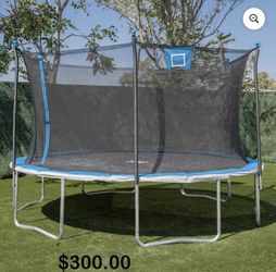 Bounce Pro 14’ Trampoline W/ Skyslam Basketball Station