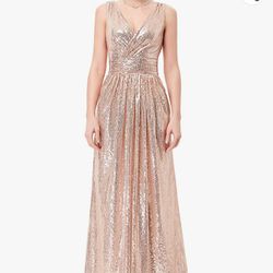 Kate Kasin Women Sequin Bridesmaid Dress Sleeveless Maxi Evening Prom Dresses

Size XL
New 