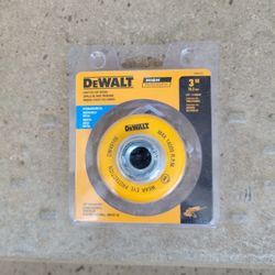 DEWALT 3" WIRE CUP BRUSH KNOTTED