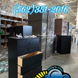 Five Drawer Dresser Black Chest Cajonera Comoda Nueva New 