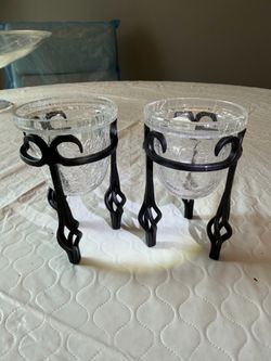 Pair of Hosley Spindle Votive Candle Stands