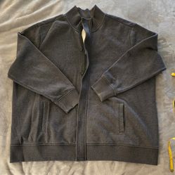 Men's Fleece Faux Sherpa Lined Zip Jacket 3XB