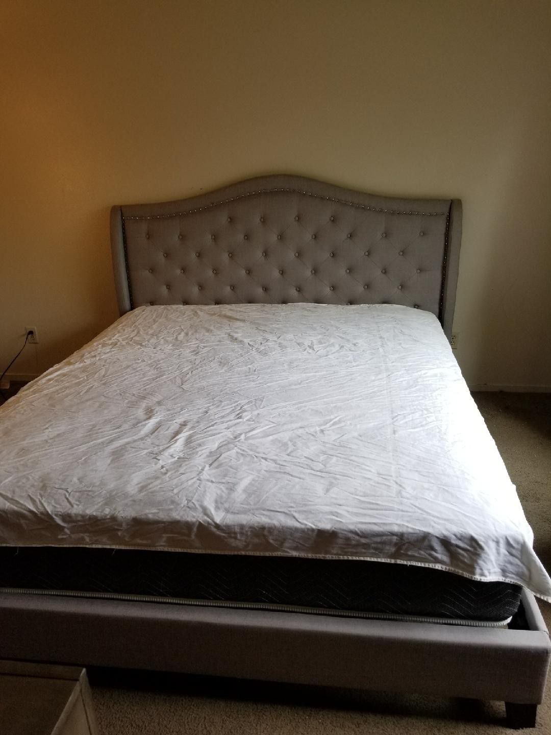 Cal King Bed with Pillow Top Mattress