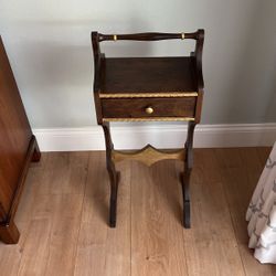 Antique Cigar Table With Drawer 