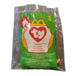 Vintage 1998 McDonald's Ty Twigs Toy Animal #3 Open Bag