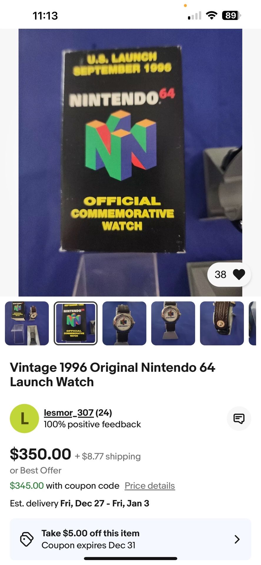 Rare Collectable Nintendo Watch
