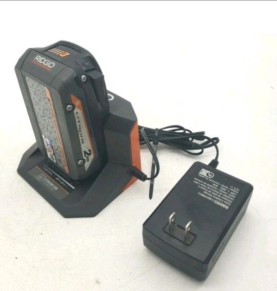 Genuine RIDGID 18v 2.0Ah Ouput Lithium-Ion Battery and Charger