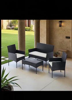 Four-Piece Outdoor Wicker Patio Set