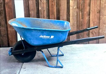 Jackson Type II Heavy Duty Steel 6 cu ft Wheelbarrow with wood handles