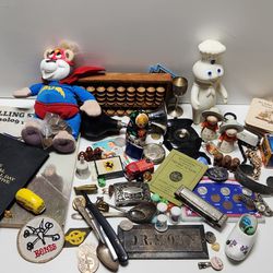 Vintage Junk Drawer Treasure  Lot Collectibles, Trinkets, Toys and More