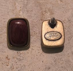 Vintage Jay Strongwater Cabochon Stud Earrings