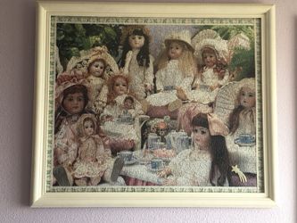 Framed puzzle picture