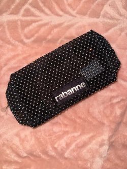 Black shining make up bag