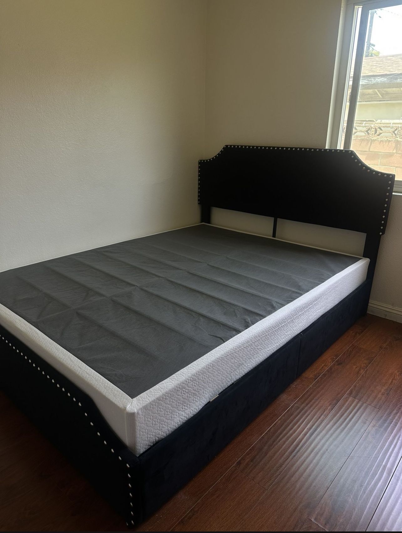 QUEEN BED FRAME + BOX SPRING
