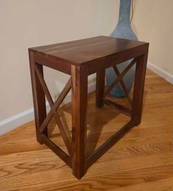 Rustic Solid Wood Side Table / End Table