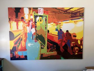 Large Pop Art Canvas Painting MF.6