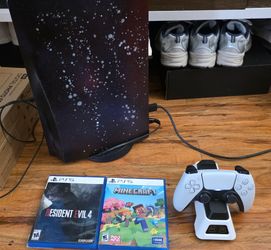 Ps5 disk edition with 2 games for sale