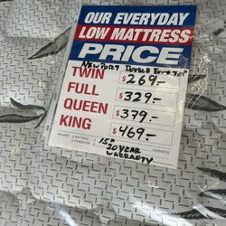 Queen Size Reversible Pillow Top Mattress Bamboo Fabric/  Financing Available 